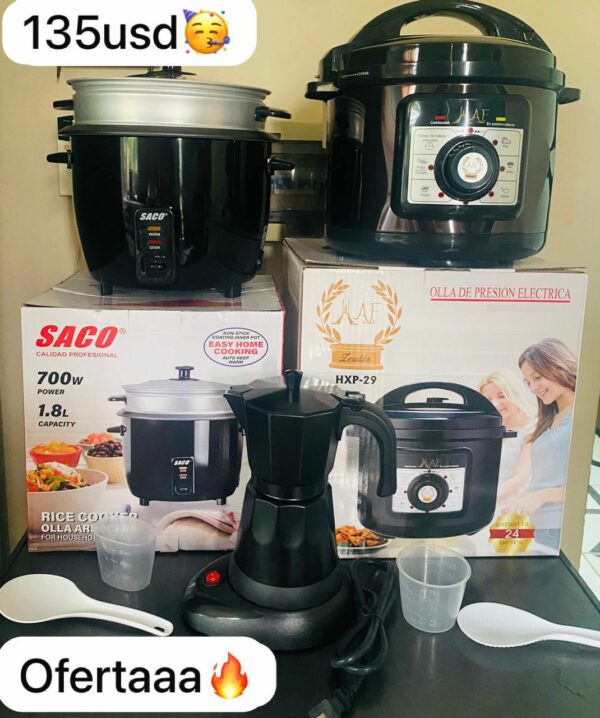 SET Olla Arrocera, Olla Multiusos y Cafetera Eléctrica